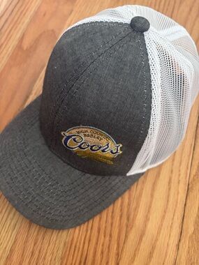 Coors Grey and White Mesh Trucker Hat